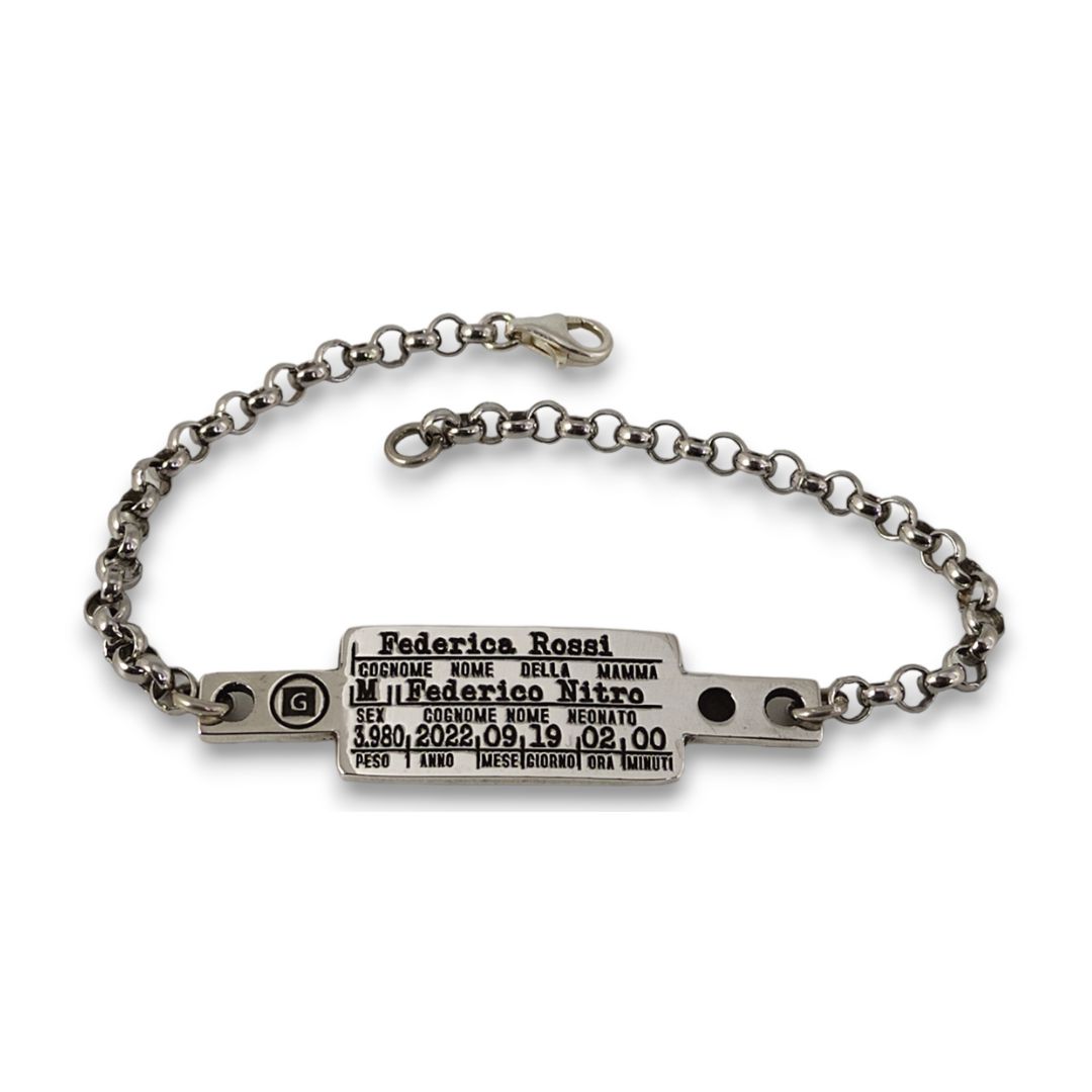 BRACCIALE NASCITA PLACCA - immagine 3