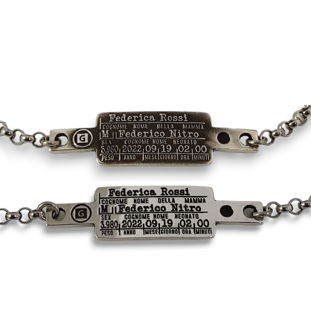 BRACCIALE NASCITA PLACCA