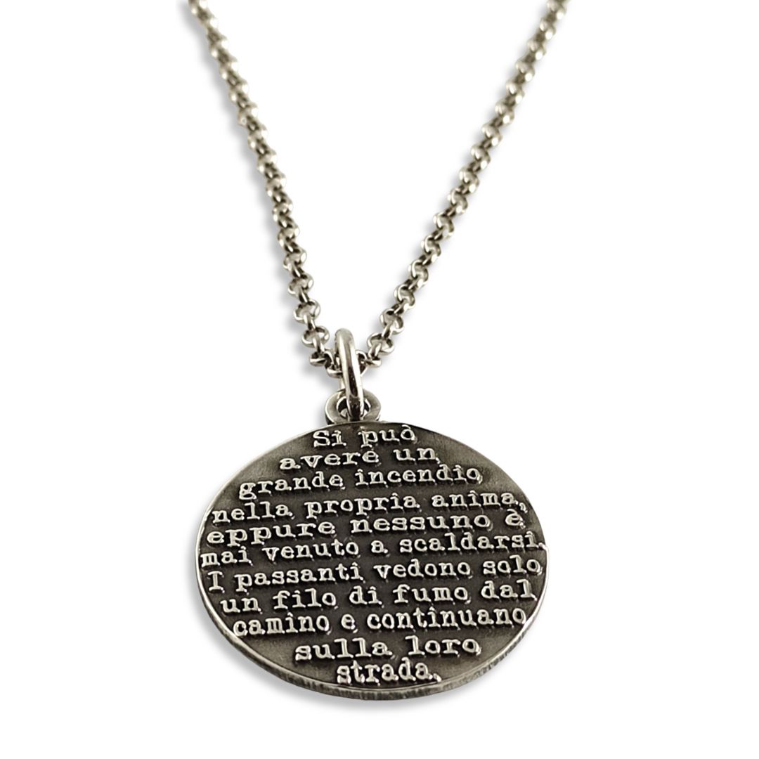 COLLANA PIASTRA RILIEVO 22MM
