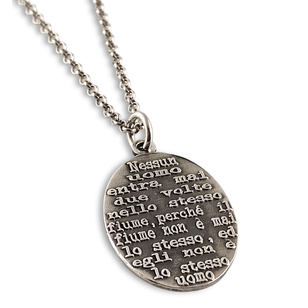 COLLANA PIASTRA RILIEVO 25X19MM