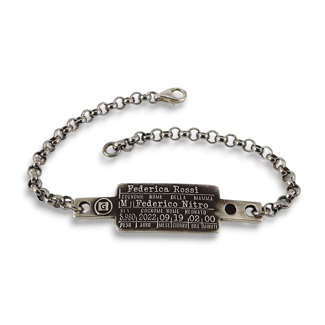 BRACCIALE NASCITA PLACCA - immagine 2